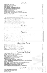 m italian menu